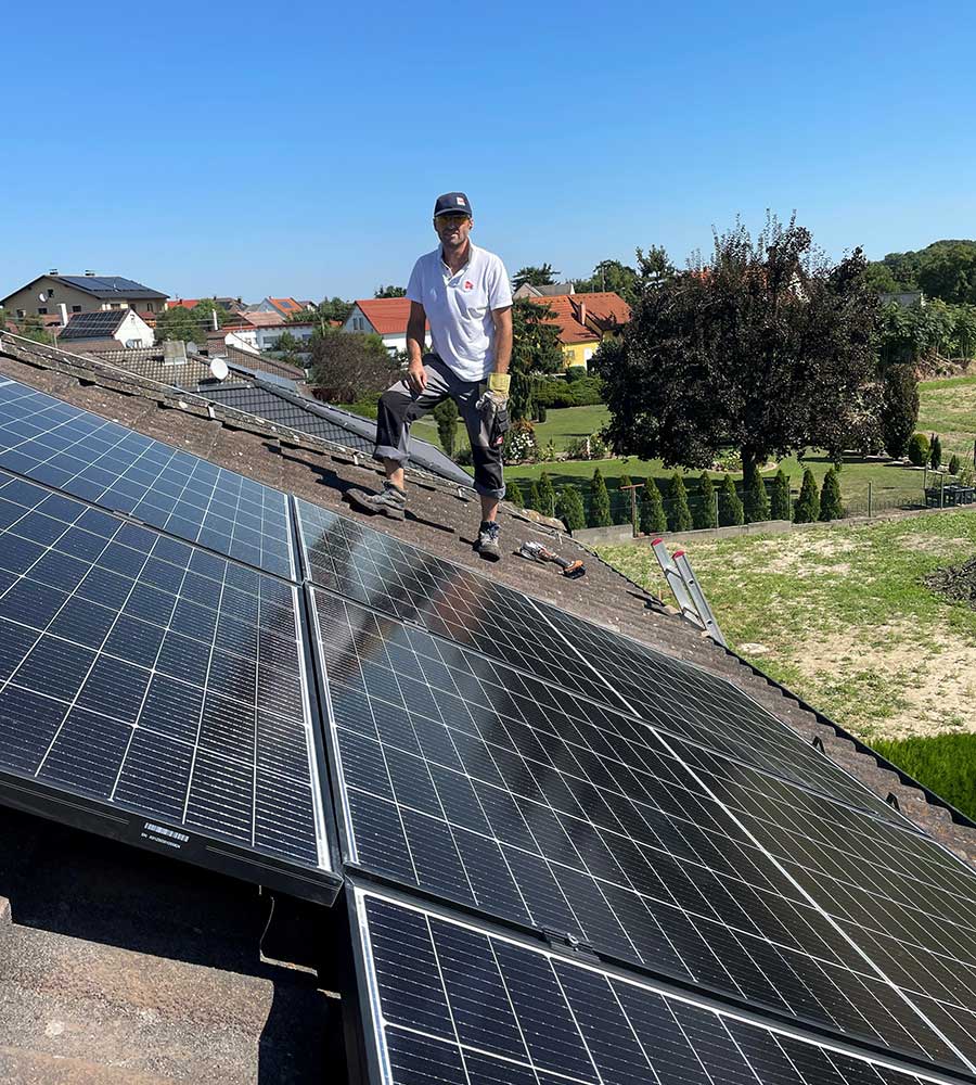 worker on a roof
